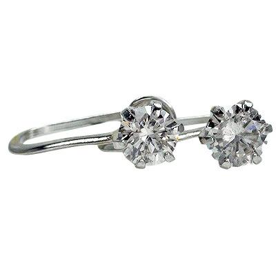 イヤリング ダイヤモンド プラチナ900 ダイヤ 0.5ct 一粒ダイヤモンド ソリティア レディース ジュエリー アクセサリー プレゼント ギフト
