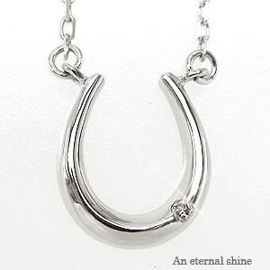 ネックレス 馬蹄 ホースシュー 10金 イエロー ピンク ホワイトゴールド ダイヤモンド お守り チェーン レディース ジュエリー アクセサリー