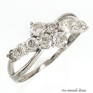 リング レディース ジュエリー アクセサリー 指輪 プラチナ900 ダイヤモンド 1ct 10年 10周年 10粒 10石 テンダイヤモンド