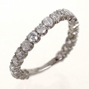 ハーフエタニティリング k18 ダイヤモンドリング 1.00ct 18金 ゴールド エタニティリング 指輪 リング 婚約指輪 刻印 レディース