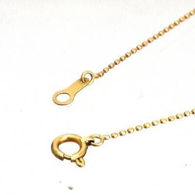 ネックレス チェーン 18金 チェーン 18k k18 0.8mm幅 イエロー ピンク ホワイトゴールド チェーン カットボールチェーン