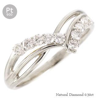 さらに値下げ プラチナ ダイヤモンドリング 0.30ct 刻印あり 10号 