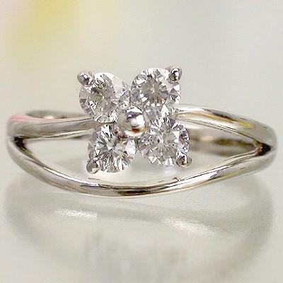 リング 指輪 ダイヤ ダイヤモンド 0.5ct 18金 イエロー ピンク ホワイトゴールド フラワー 婚約指輪 刻印 レディース ジュエリー