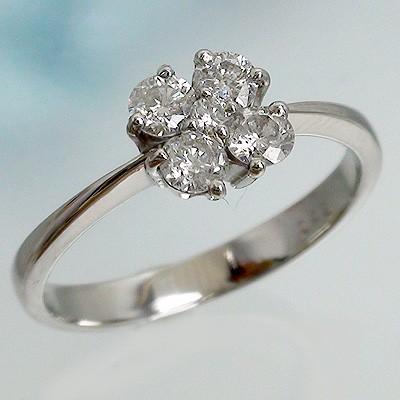 リング ダイヤモンド プラチナ900 0.42ct フラワー 花 指輪 婚約指輪 刻印 レディース ジュエリー アクセサリー プレゼント ギフト