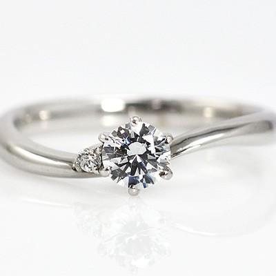 リング 婚約指輪 ダイヤモンド 鑑定書付 エンゲージ プラチナ900 ダイヤ (Hカラー SIクラス Good 0.3ct )文字入れ 刻印無料