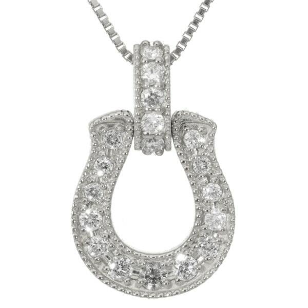 ネックレス 馬蹄 ホースシュー ダイヤモンド 0.18ct プラチナ900 ペンダント アクセ アクセサリー レディース 人気 おすすめ 送料無料