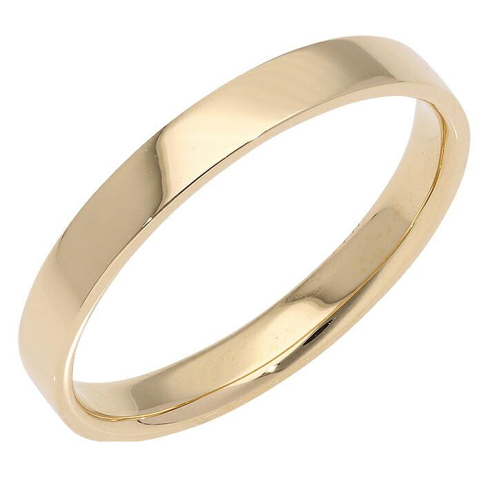 リング 平打ち 2.5mm幅 18金 指輪 K18 ゴールド シンプル フラット 結婚指輪 マリッジ ブライダル 結婚式 文字入れ 刻印 可能