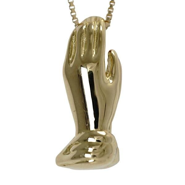 ネックレス プレイハンズ 祈る手 祈りの手 プレイハンド 18金 イエロー ピンク ホワイトゴールド お守り チェーン レディース ジュエリー