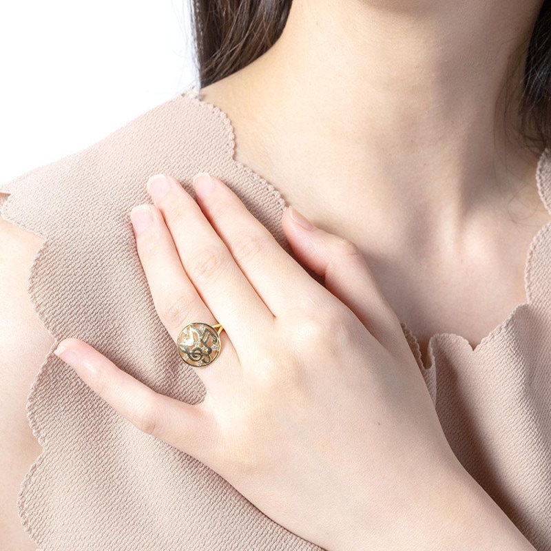 指輪 ダイヤモンド 0.13ct 18金 イエロー ピンク ホワイトゴールド 音符 ト音記号 婚約 ring 刻印 レディース ジュエリー