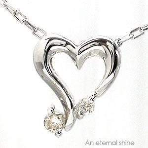 ネックレス ハート ペンダント ダイヤモンド 10金 イエロー ピンク ホワイトゴールド チェーン レディース ジュエリー アクセサリー プレゼント