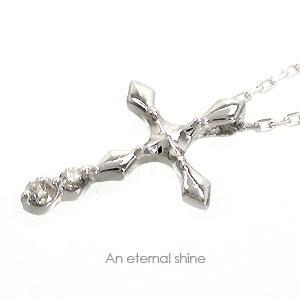 ネックレス クロス ペンダント ダイヤモンド 10金 イエロー ピンク ホワイトゴールド チェーン レディース ジュエリー アクセサリー プレゼント