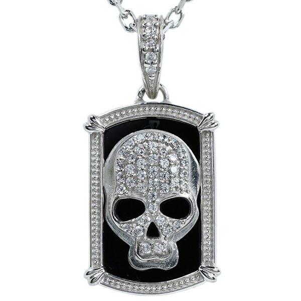 ネックレス メンズ シルバー メンズチェーン付 ドクロ スカル シルバー925 sv925 カジュアル 人気 レディース ジュエリー アクセサリー