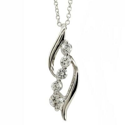 Pt900 ネックレス ダイヤモンド 0.3ct ペンダント チェーン レディース