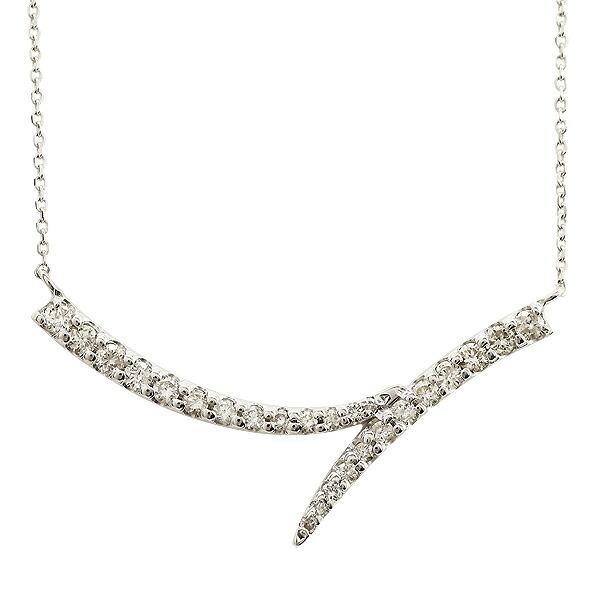 ネックレス ライン ダイヤモンド 0.5ct k18 イエロー ピンク ホワイトゴールド ペンダント チェーン レディース ジュエリー アクセサリー