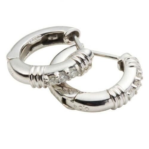 フープピアス ダイヤモンドピアス ダイヤ 0.08ct 中折れピアス 18金 イエロー ピンク ホワイトゴールド レディース ジュエリー