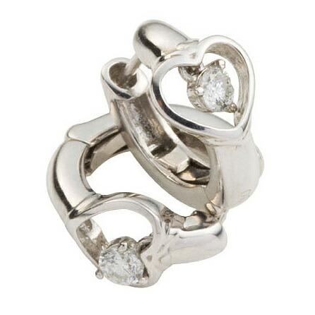 フープピアス 中折れピアス ダイヤモンドピアス ダイヤ 0.12ct 18金 イエロー ピンク ホワイトゴールド レディース ジュエリー