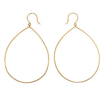 ピアス k10 10金 イエローゴールド ツユ つゆ しずく ペアシェイプ フック アメリカン 大きい レディース ジュエリー アクセサリー