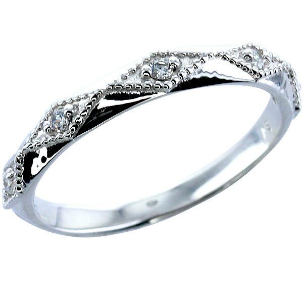 リング 指輪 ダイヤモンド 0.05ｃｔミル打ち 18k k18 イエロー ピンク ホワイトゴールド シンプル ダイヤ 0.05ct 婚約指輪 刻印