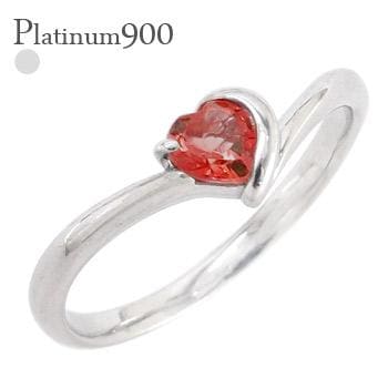 リング ガーネット ハート 一粒 プラチナ900 V字 1月誕生石 Vライン 指輪 レディース ジュエリー アクセサリー プレゼント ギフト 人気