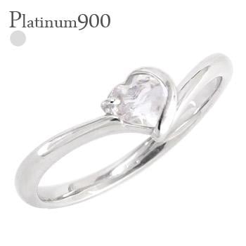 リング ブルームーンストーン ハート一粒 プラチナ900 V字 6月誕生石 Vライン 指輪 レディース ジュエリー アクセサリー プレゼント ギフト