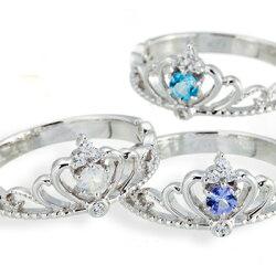 ピンキーリング プラチナ900 ダイヤモンドリング 0.04ct ティアラ 冠 指輪 リング 小指 ファランジリング ミディリング 婚約指輪 刻印