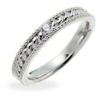 ピンキーリング プラチナ900 一粒ダイヤモンド リング ダイヤ 0.05ct 小指 指輪 婚約指輪 刻印 レディース ジュエリー アクセサリー