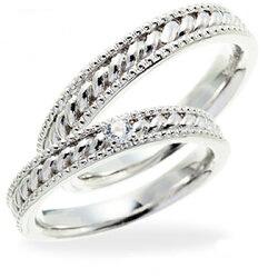 リング プラチナ900 ペアダイヤモンド 0.05ct 結婚指輪 ブライダル マリッジ メンズ セット レディース ジュエリー アクセサリー