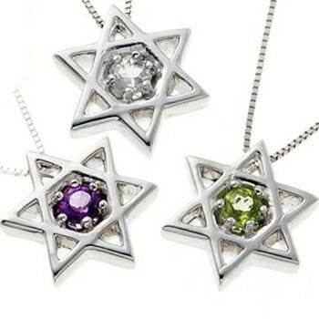 ネックレス プラチナ900 誕生石 六芒星 六角星 ヘキサグラム ダビデの星 スター ペンダント チェーン レディース ジュエリー アクセサリー
