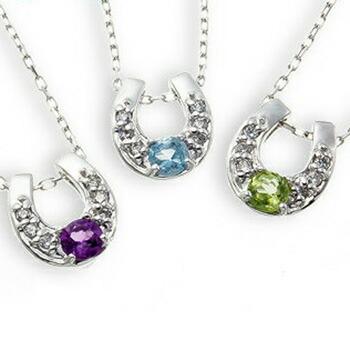 ネックレス プラチナ900 馬蹄 ホースシュー ダイヤモンド 誕生石 ペンダント チェーン レディース ジュエリー アクセサリー プレゼント ギフト