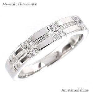ピンキーリング ダイヤモンド リング プラチナ900 0.08ct 指輪 ファランジリング ミディリング 小指 婚約指輪 刻印 レディース