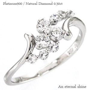 リング ダイヤモンド プラチナ900 0.3ct フラワー 花 指輪 婚約指輪 刻印 レディース ジュエリー アクセサリー プレゼント ギフト 人気