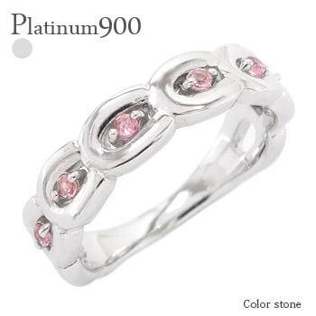 リング 馬蹄 ホースシュー 誕生石 カラーストーン 指輪 プラチナ900 ring 刻印 レディース ジュエリー アクセサリー プレゼント ギフト