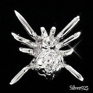 タイニーピン ラベルピン ピンバッジ ブローチ シルバー925 クモ 蜘蛛 メンズ 男女兼用 レディース ジュエリー アクセサリー プレゼント