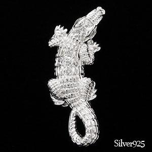 タイニーピン ラベルピン ピンバッジ ブローチ シルバー925 メンズ 男女兼用 わに ワニ レディース ジュエリー アクセサリー プレゼント