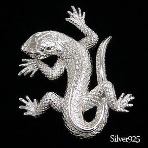 sv925 タイニーピン ラベルピン ピンバッジ ブローチ シルバー925 トカゲ メンズ 男女兼用 レディース ジュエリー アクセサリー