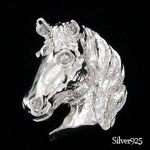 タイニーピン ラベルピン ピンバッジ ブローチ シルバー925 馬 ホース メンズ 男女兼用 レディース ジュエリー アクセサリー プレゼント