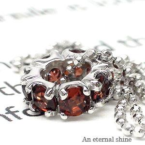 ベビーリング フルエタニティ ガーネット 1月誕生石 k10ホワイトゴールド 10金 ペンダント 出産祝い 誕生祝い 記念品 チェーン レディース