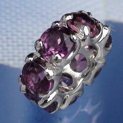 ベビーリング フルエタニティ ロードライトガーネット 1月誕生石 k10ホワイトゴールド 10金ペンダント 出産祝い 誕生祝い 記念品 チェーン