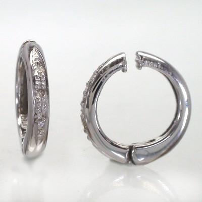 イヤリング ダイヤモンド 0.06ct k18ホワイトゴールド 中折れ式 レディース ジュエリー アクセサリー プレゼント ギフト 人気 おすすめ