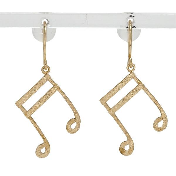ピアス 18金 フック 音符 k18 イエローゴールド レディース ジュエリー アクセ アクセサリー レディース ジュエリー アクセサリー