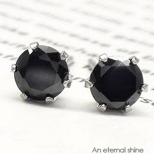 ピアス ブラックキュービック k14ホワイトゴールド 4mm 一粒 スタッド 男女兼用 レディース ジュエリー アクセサリー プレゼント ギフト