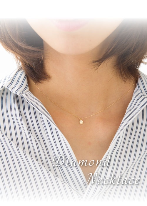 k18 ネックレス スマイル ニコちゃん ダイヤモンド 華奢 18金 18k