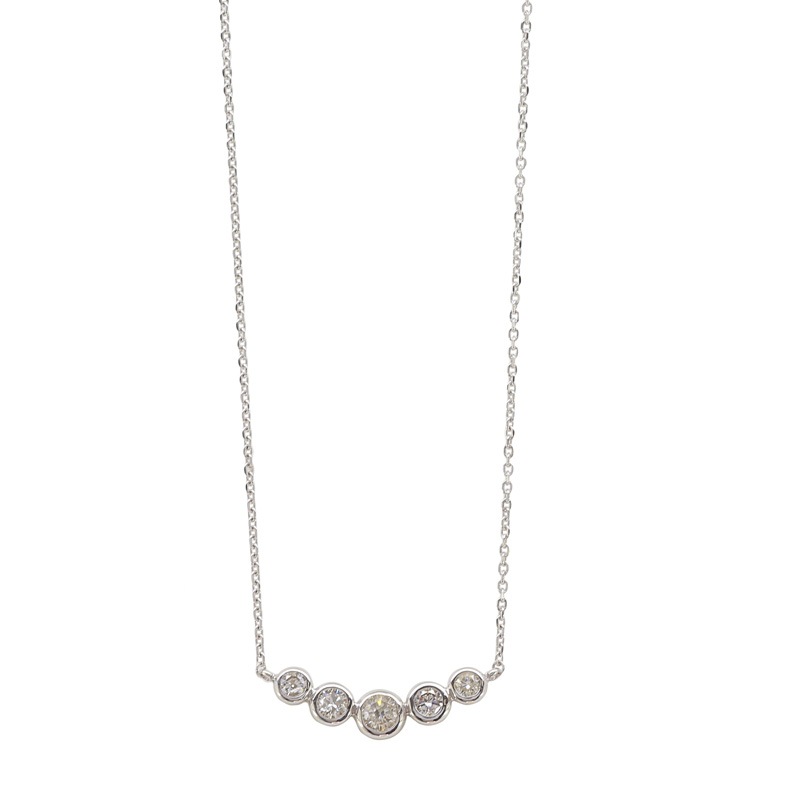 ダイヤモンド ネックレス ペンダント 0.3ct 18金 イエロー ピンク ホワイトゴールド フクリン チェーン レディース ジュエリー