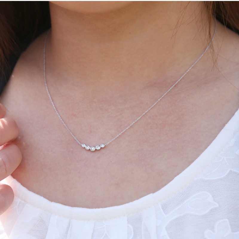 ダイヤモンド ネックレス ペンダント 0.3ct 18金 イエロー ピンク ホワイトゴールド フクリン チェーン レディース ジュエリー