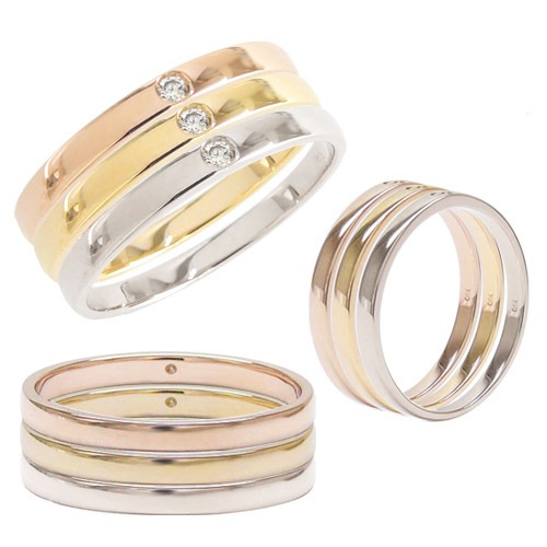 18金 指輪 レディース 一粒ダイヤモンド リング ピンキーリング ダイヤ 0.02ct ソリティア k18 18k イエロー ピンク