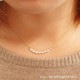ネックレス パール ライン 18金 18k k18 イエロー ピンク ホワイトゴールド アコヤ真珠 スキン チェーン レディース ジュエリー