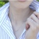 レディース ジュエリー ネックレス ダイヤモンド ラインネックレス 0.1ct 18金 イエロー ピンク ホワイトゴールド ペンダント プチ