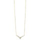 レディース ジュエリー ダイヤモンド ラインネックレス ダイヤ 0.2ct V字 18金 イエロー ピンク ホワイトゴールド ペンダント プチ