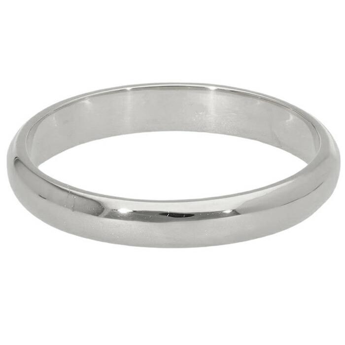 リング 指輪 甲丸 3mm 幅 プラチナ900 鍛造 手作り 甲丸 幅広 結婚指輪