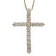 クロス 十字架 ネックレス ペンダント ダイヤモンド 1.50ct SIクラス 18金 イエロー ピンク ホワイトゴールド チェーン レディース